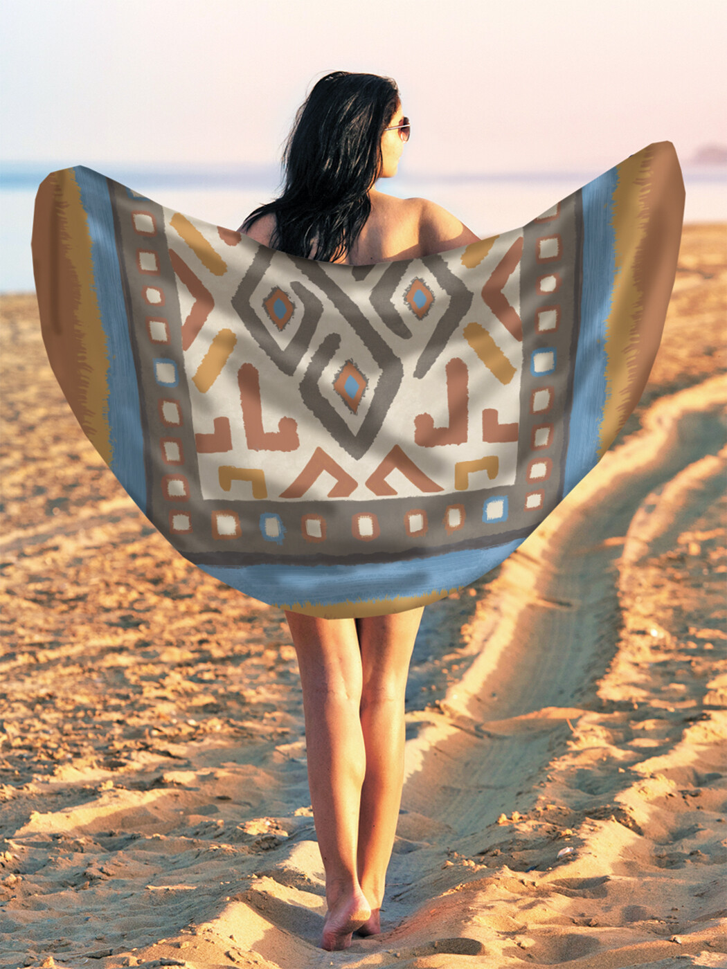 

Парео и Пляжный коврик JoyArty "Африканские мотивы", трикотаж 150 см, Бежевый, Африканские мотивы