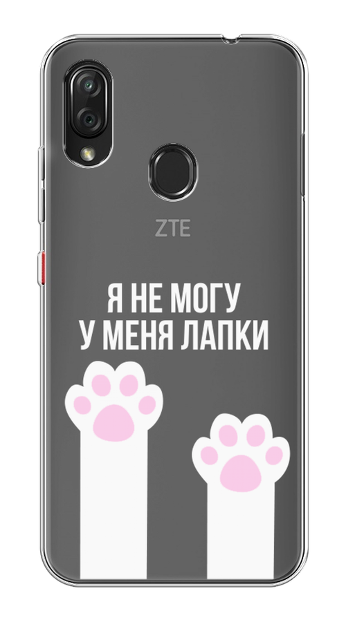 

Чехол на ZTE Blade V10 Vita "У меня лапки", Белый;розовый, 132650-6