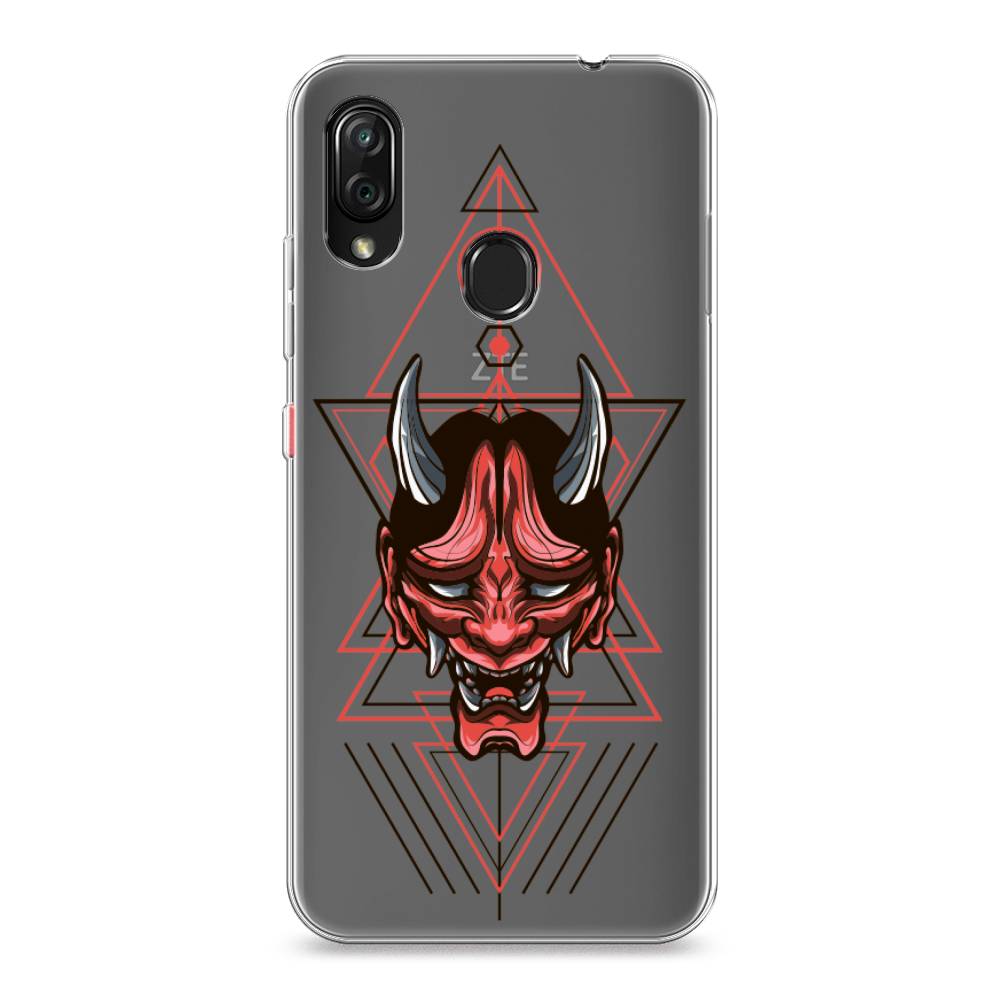 

Чехол на ZTE Blade V10 Vita "Hanya Oni mask", Серый;красный;черный, 132650-4
