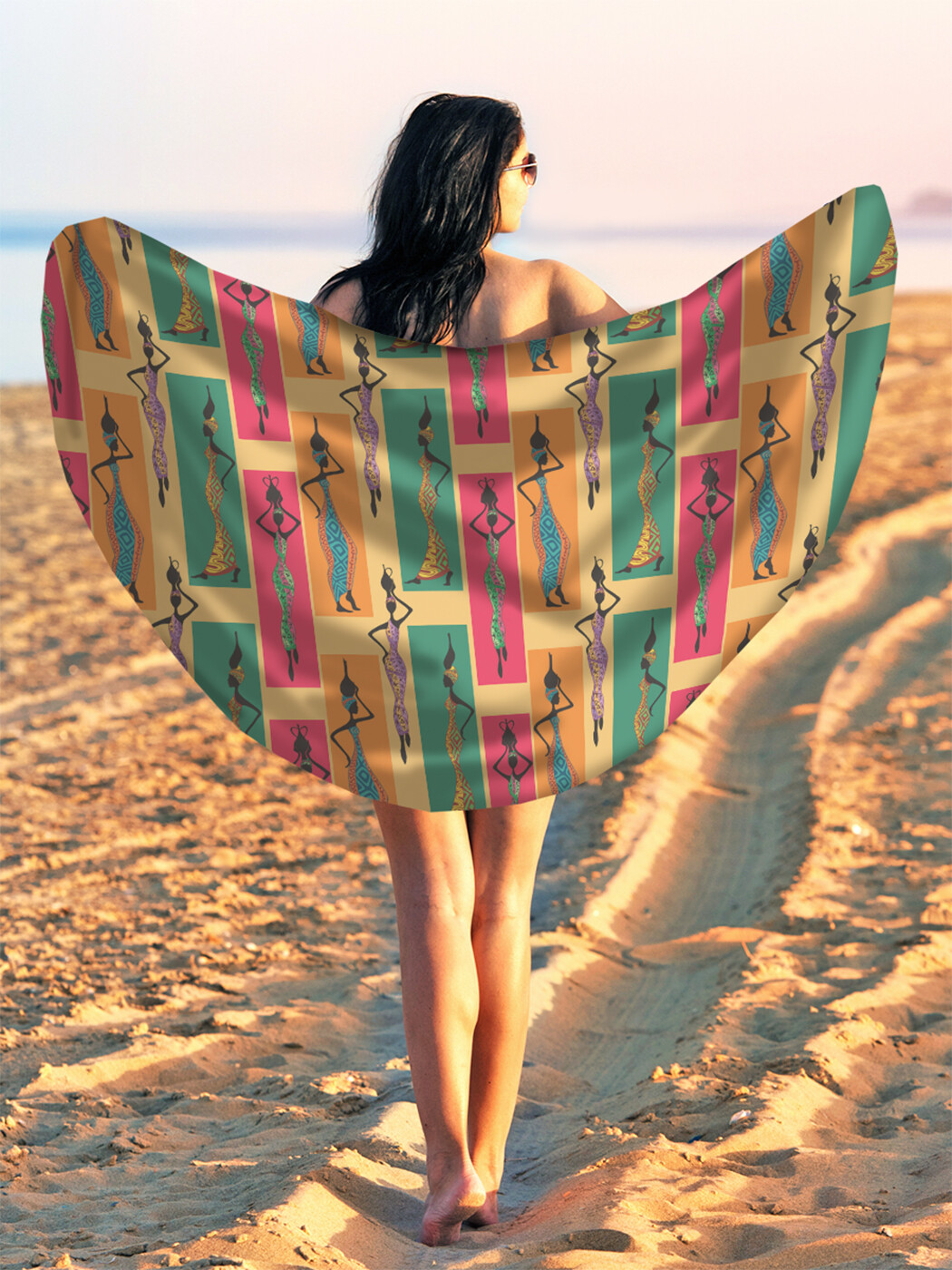

Парео и Пляжный коврик JoyArty "Девушки Африки", трикотаж 150 см, Девушки Африки