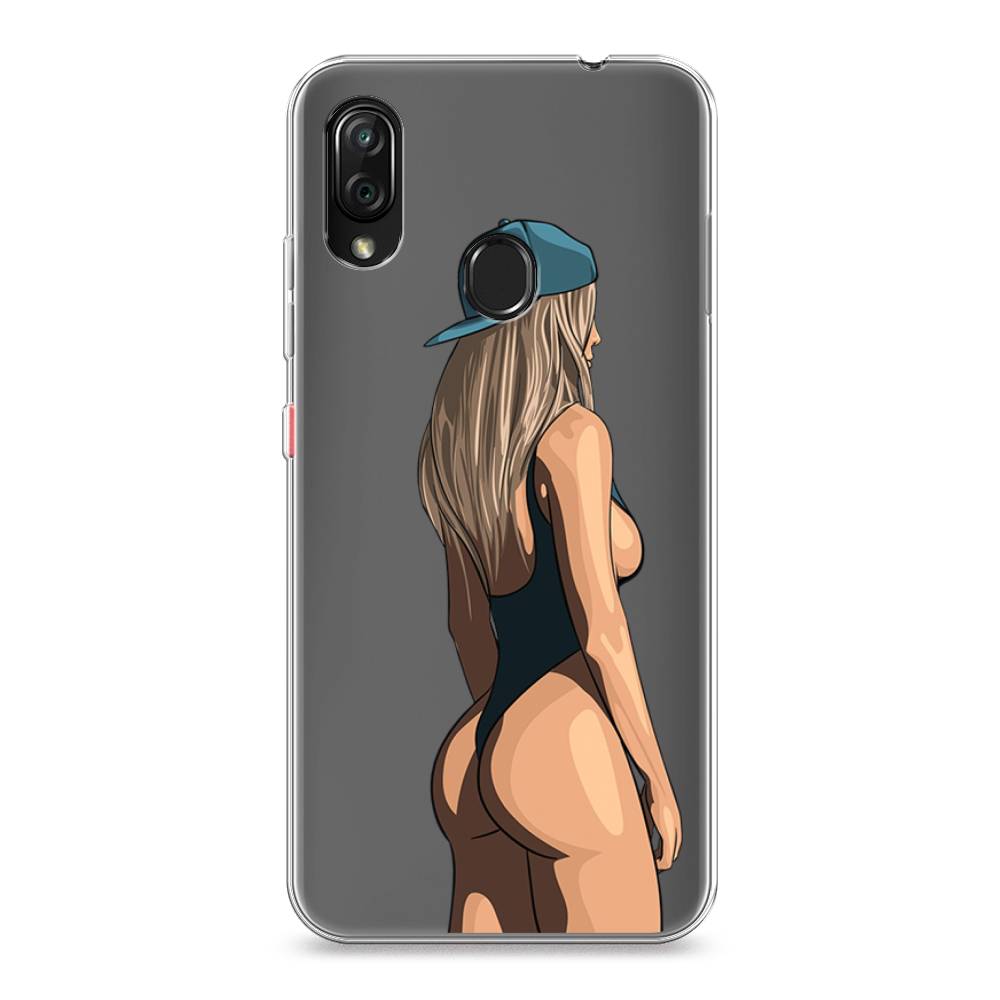 

Чехол на ZTE Blade V10 Vita "Девушка в черном купальнике", Зеленый;бежевый;черный, 132650-6
