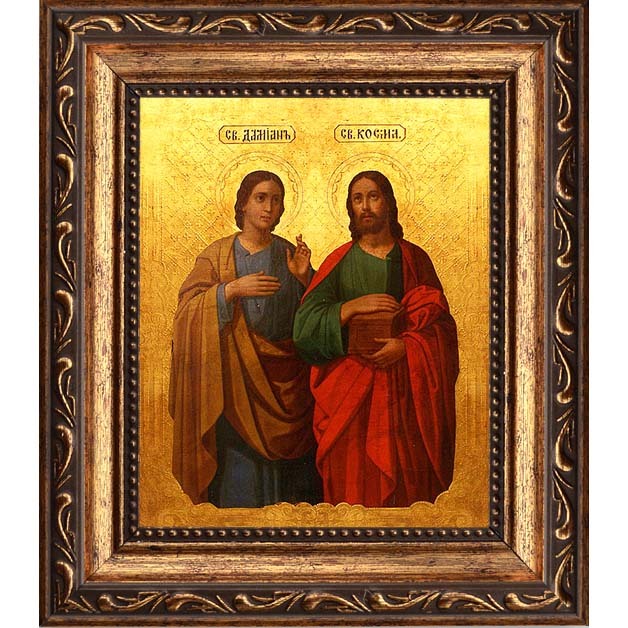 

Косма и Дамиан Святые бессребреники. Икона на холсте.