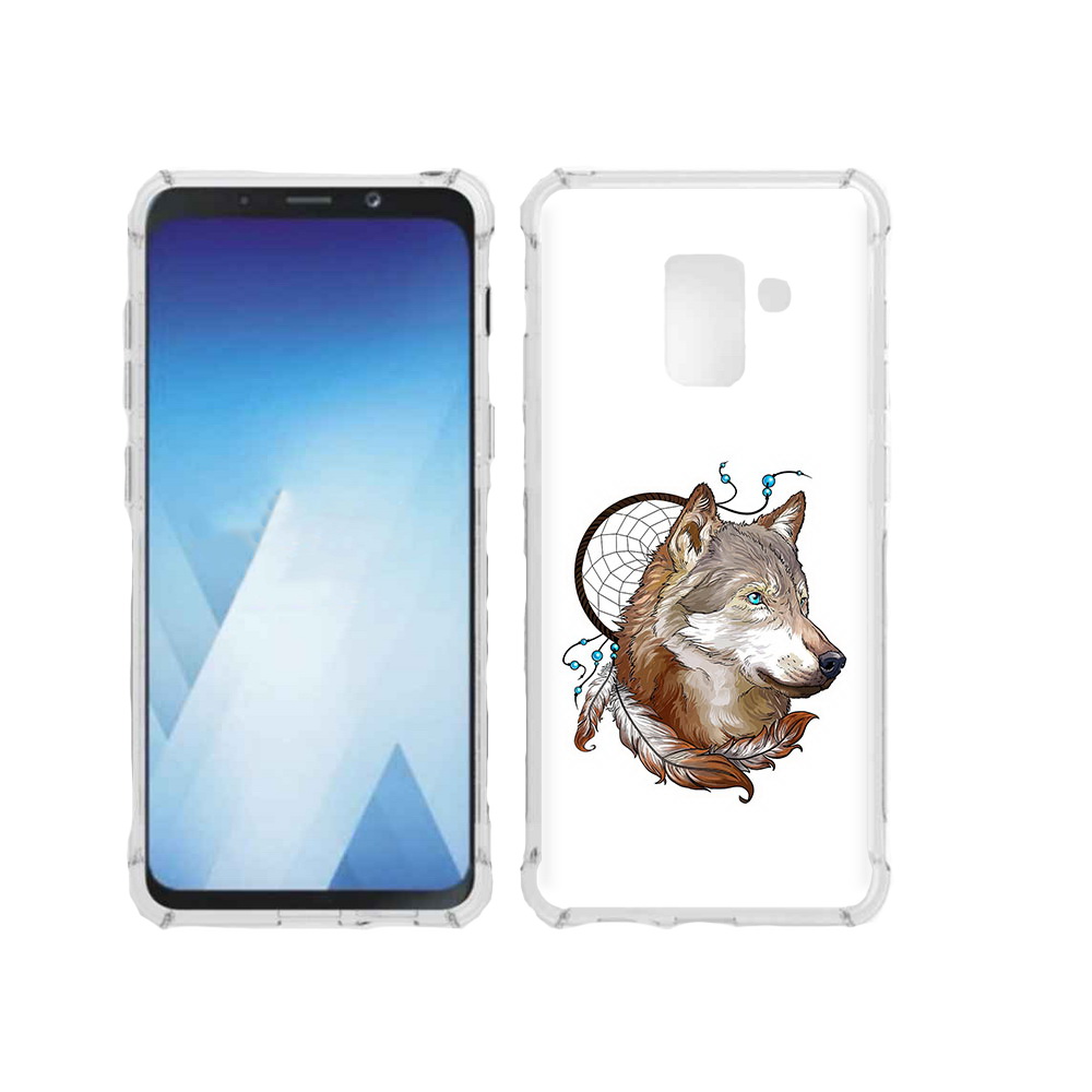 

Чехол MyPads Tocco для Samsung Galaxy A5 (2018) волк и ловец снов (PT95317.573.269), Прозрачный, Tocco