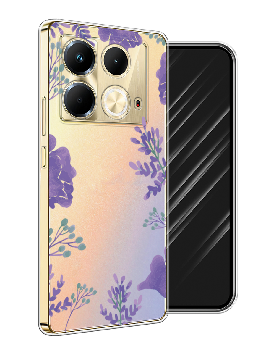

Чехол Awog на Infinix Note 40 "Сиреневая цветочная рамка", Прозрачный;фиолетовый, 3105850-1