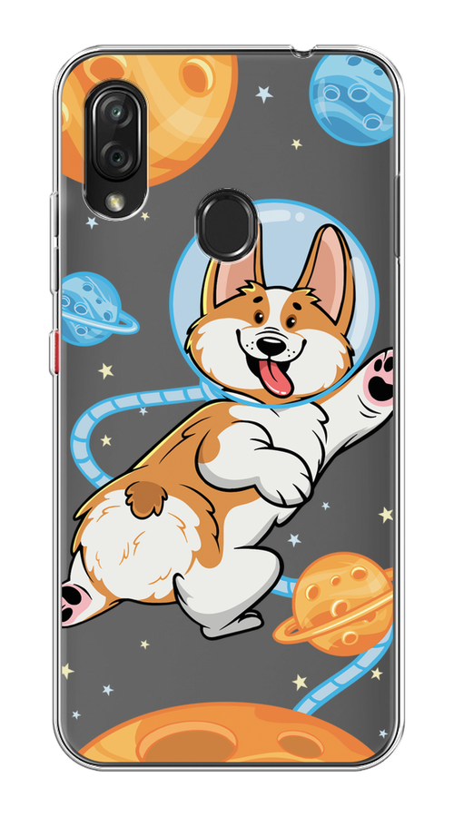 

Чехол на ZTE Blade V10 Vita "Корги-космонавт", Голубой;бежевый;белый, 132650-1