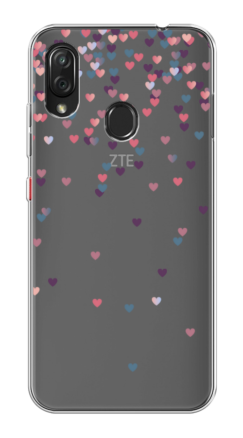 

Чехол на ZTE Blade V10 Vita "Посыпка сердечки", Розовый;фиолетовый, 132650-3