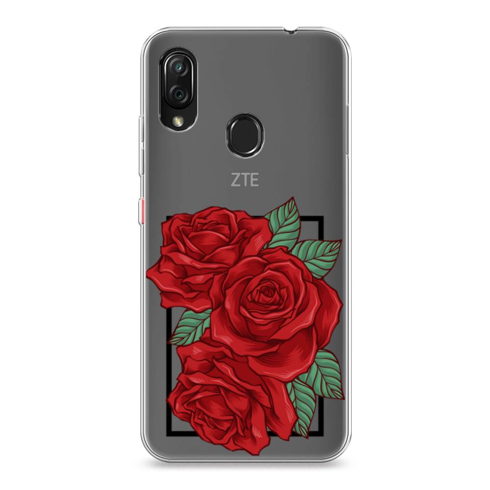 

Чехол на ZTE Blade V10 Vita "Три алые розы", Красный, 132650-2