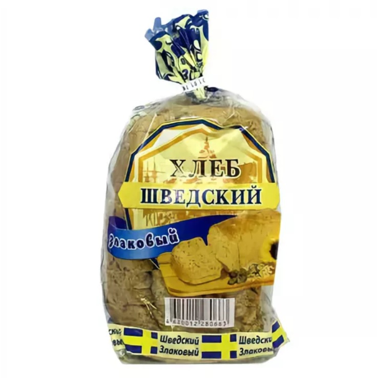 

Хлеб белый Золотой колос Шведский злаковый злаки 300 г, Шведский злаковый