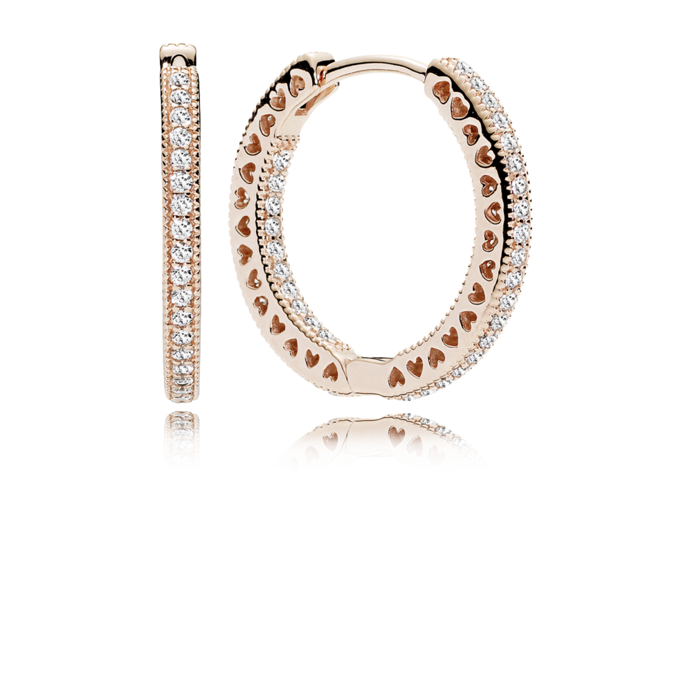 

Серьги конго из ювелирного сплава с фианитом Pandora 286318CZ, 286318CZ