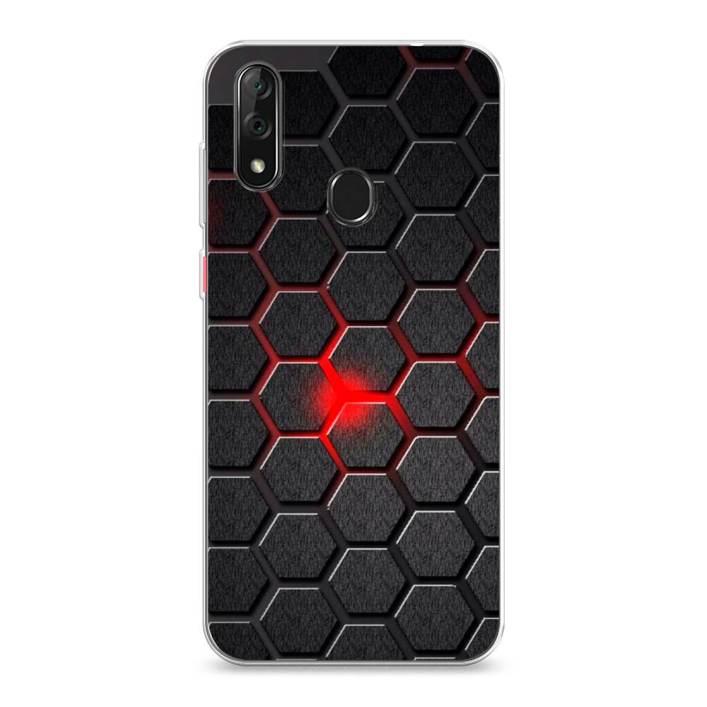 

Чехол на ZTE Blade V10 "Соты красные", Красный;черный;серый, 132750-3