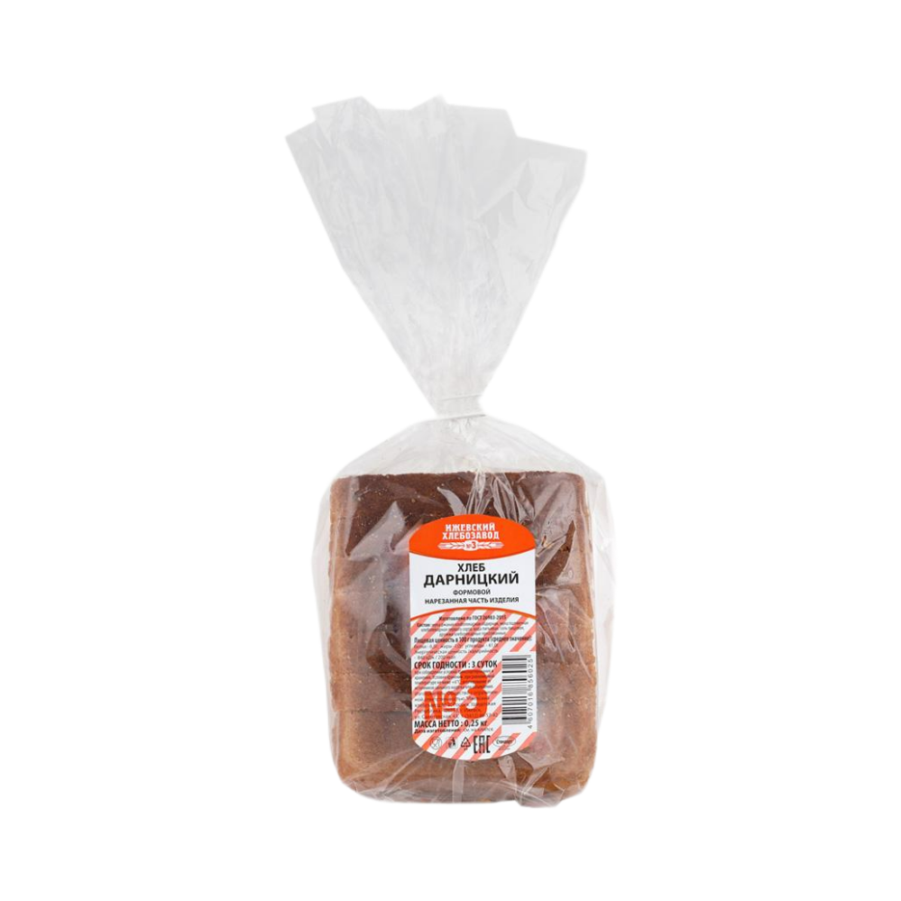 фото Хлеб серый ижевский хлебозавод №3 дарницкий пшенично-ржаной 250 г