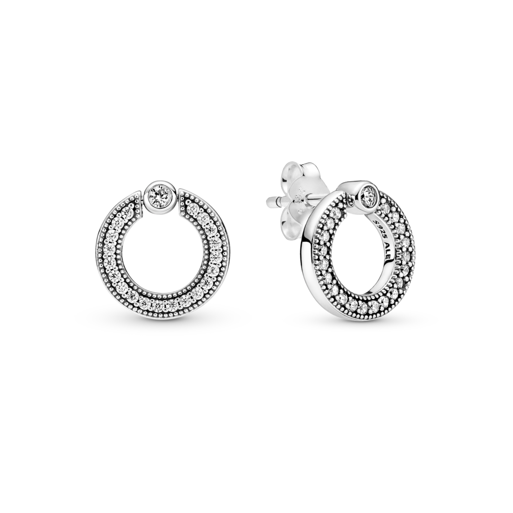 

Серьги-пусеты из серебра с фианитом Pandora 299486C01, 299486C01
