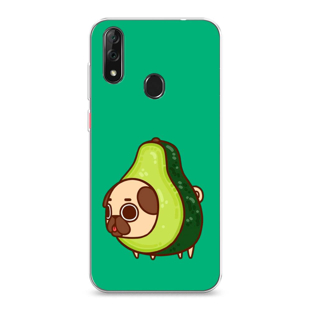 

Чехол на ZTE Blade V10 "Мопс авокадик", Зеленый, 132750-1