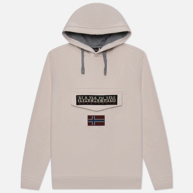 

Мужская толстовка Napapijri Burgee Winter Hoodie бежевый, Размер XL, Burgee Winter Hoodie