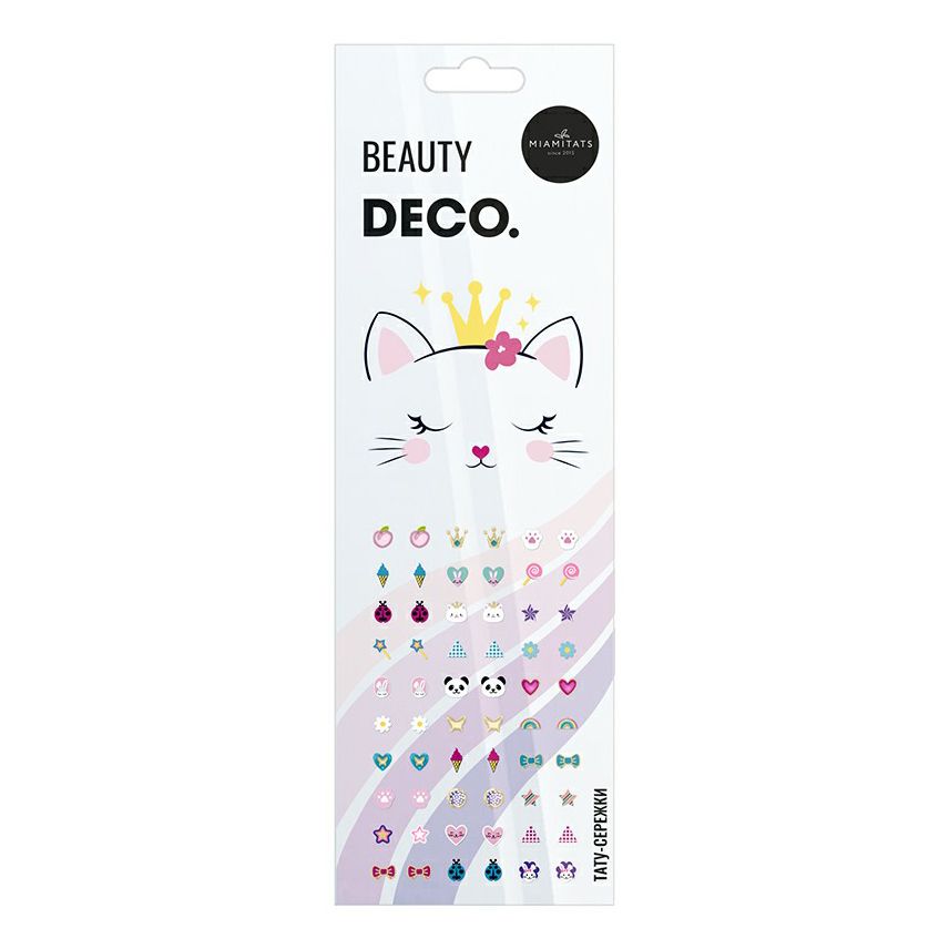 

Тату-сережки Deco Stick On Earings by Miami tattoos kitty, Разноцветный