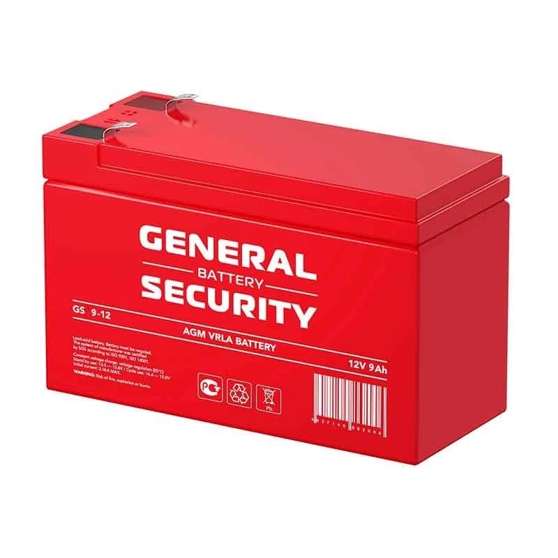 Свинцово-кислотный аккумулятор General Security GS 9-12 12В 9Aч 10572