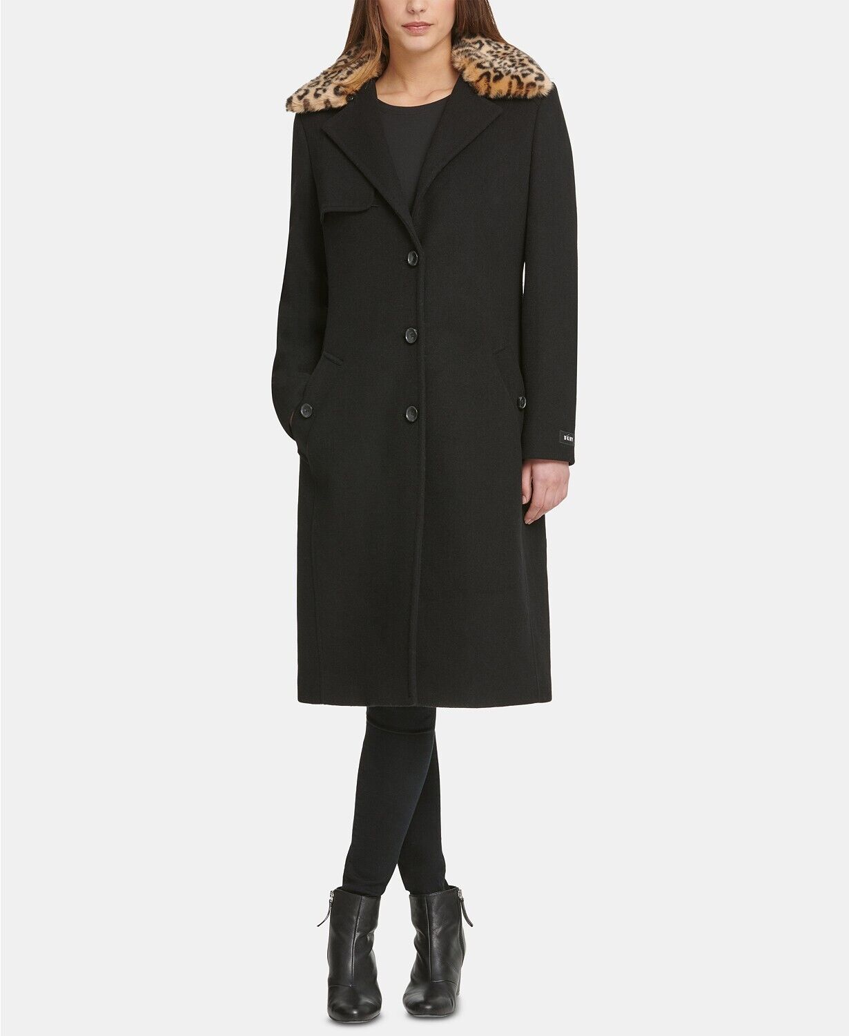 Пальто женское DKNY DL9WC488 черное XXS