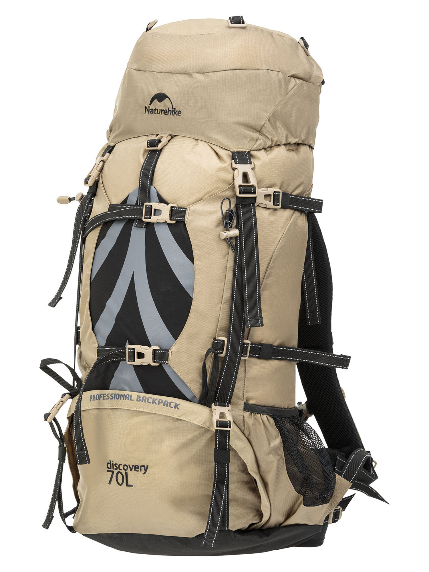 

Рюкзак Naturehike Discovery 70 L Brown (Б/Р) 2024, Бежевый, Discovery