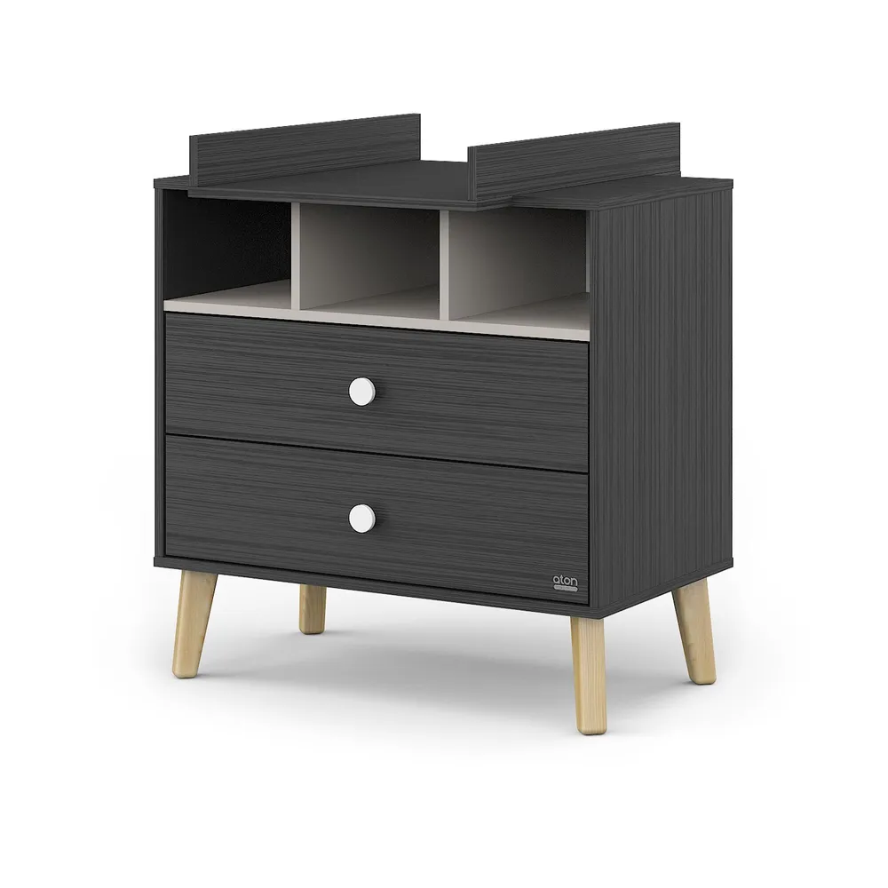 Комод пеленальный Aton Benny черный-кашемир