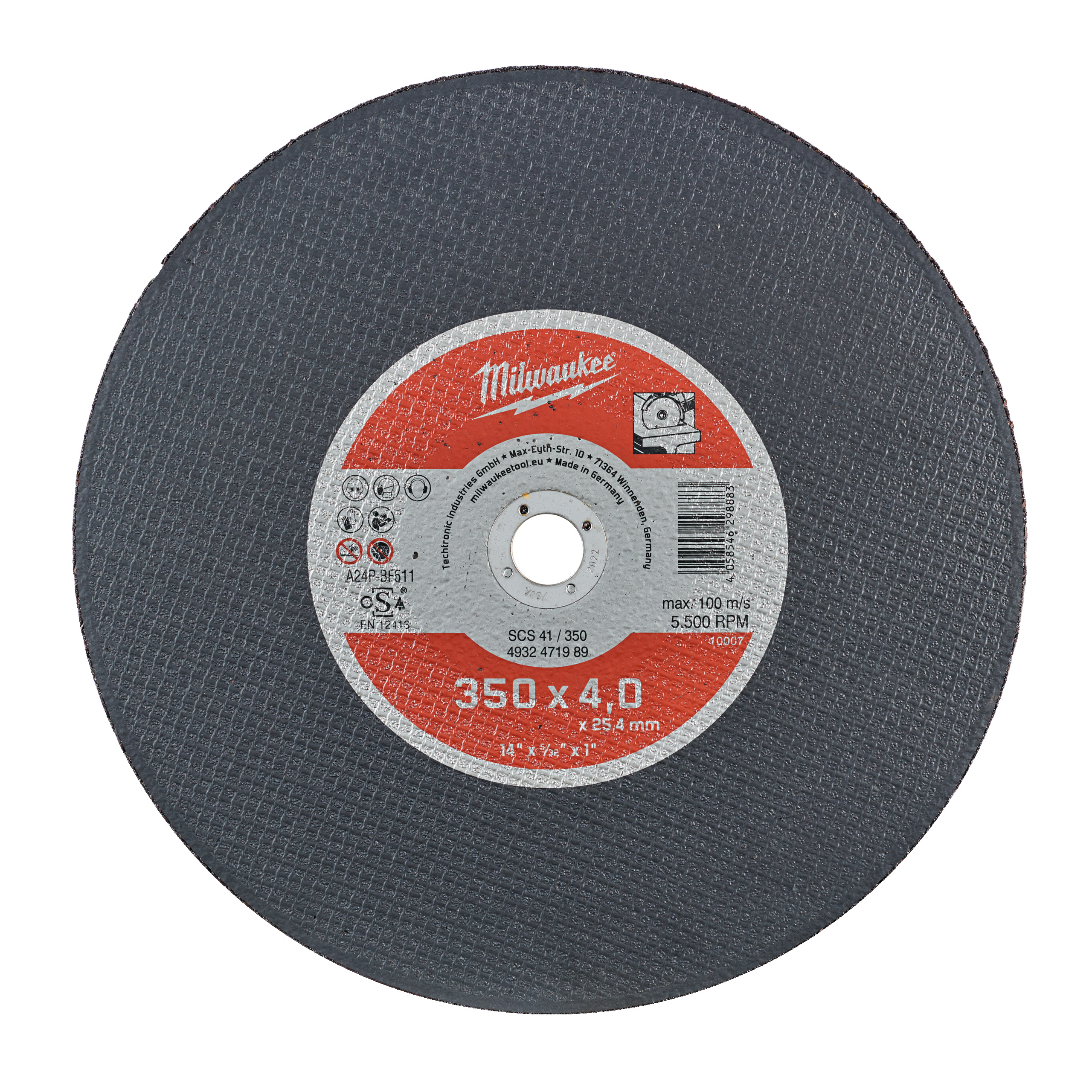

Отрезной диск SCS 41/350х4,0 PRO+ (1 шт) (заказ кратно 10 шт), CutWSCS41/350X4 PRO+ CUTTING WHEEL 1pc