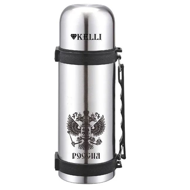 

Термос уз.горл. KL-0979 Kelli 1л нерж.ст. глянец, Серебристый;черный