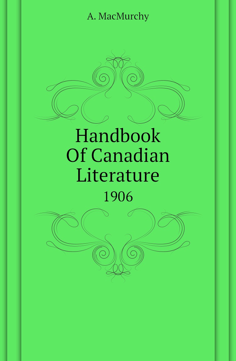 

Handbook Of Canadian Literature