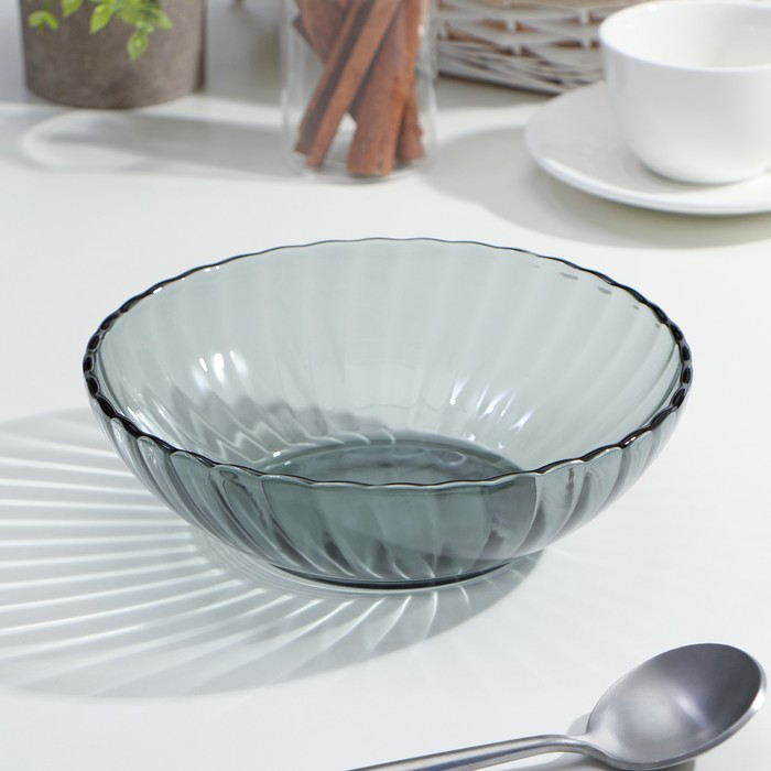 

Салатник Ca del vetro, Elica, d=20 см, стеклянный, Lava grey, Прозрачный