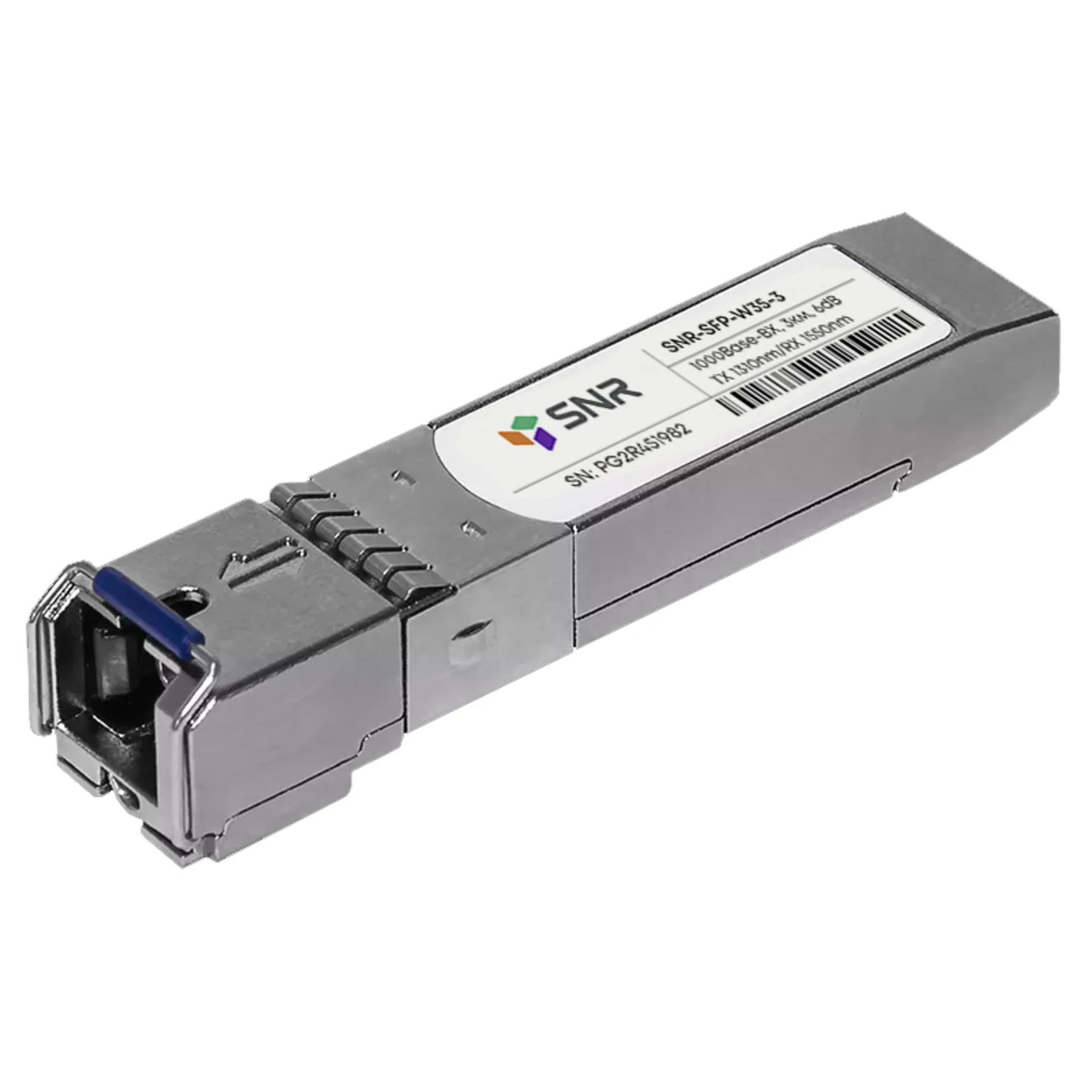 

Оптический SFP трансивер SNR дальность до 3км (6dB), 1310нм, Серебристый, дальность до 3км (6dB), 1310нм