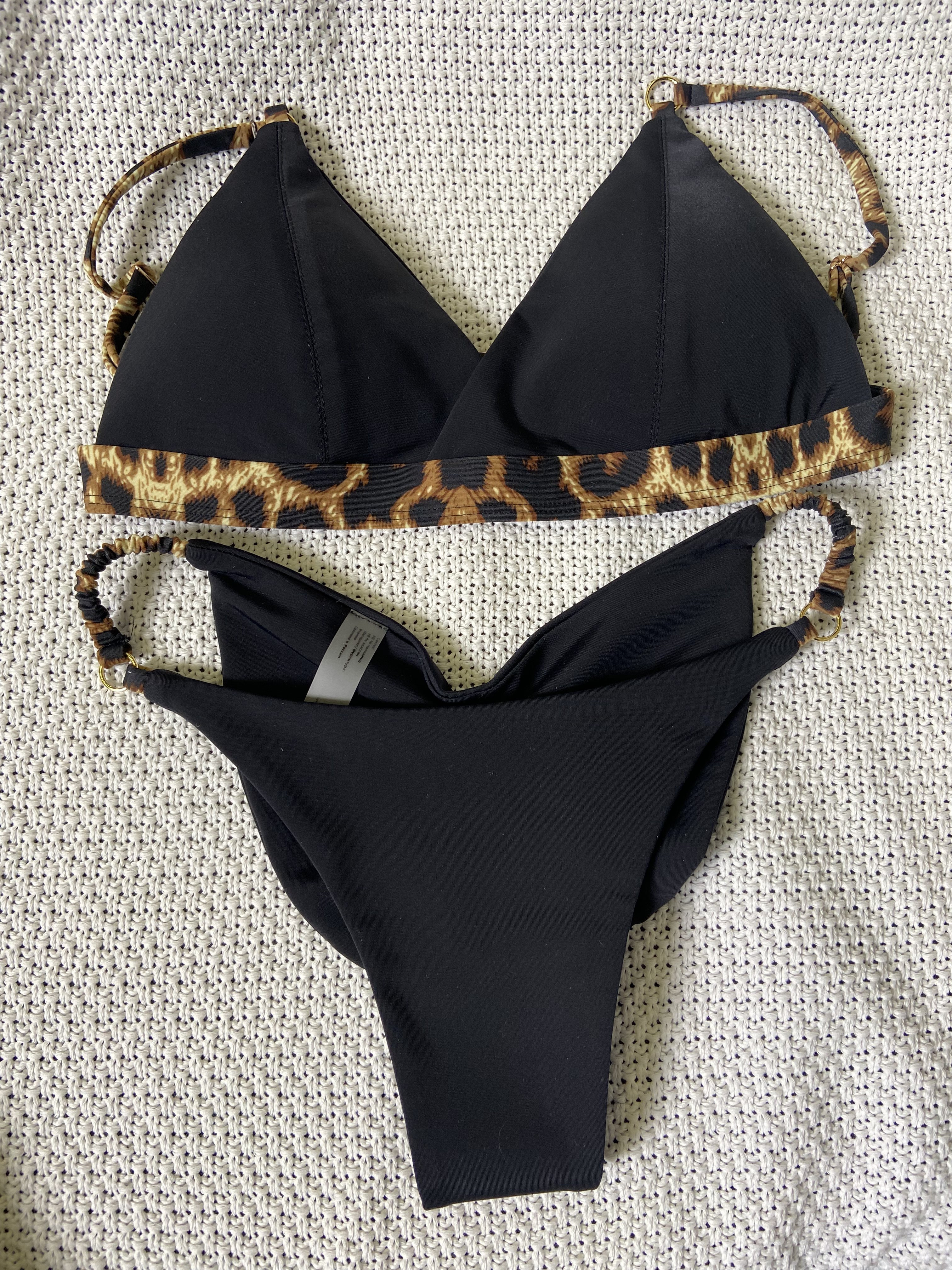 

Купальник раздельный женский Balibikini Лейла кольца черный M, Лейла кольца