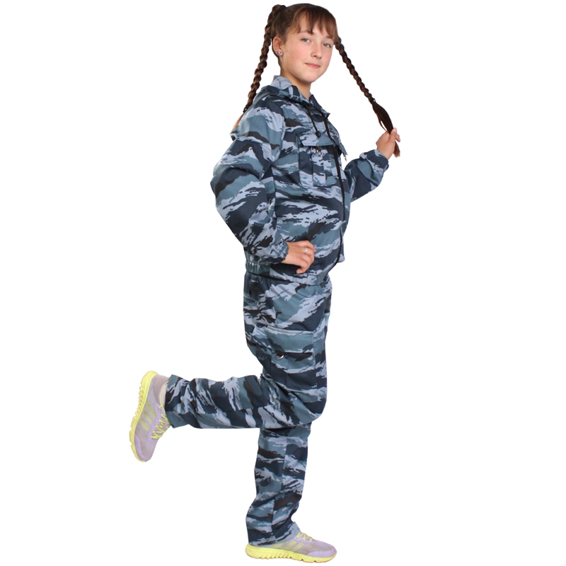 фото Тм вз детский костюм зарница камуфляж «серый камыш»