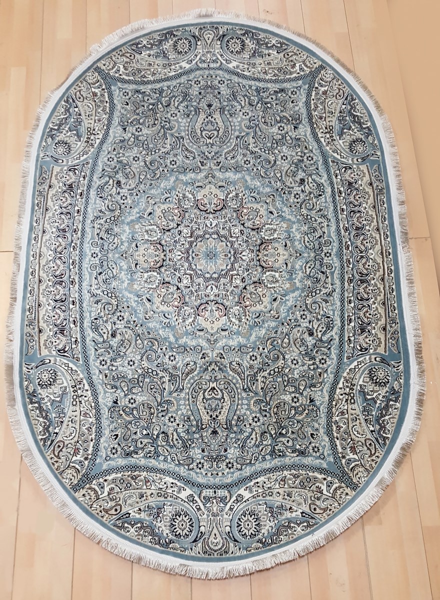 фото Ковер sofia rugs shiraz 0008 овал голубой 80x150