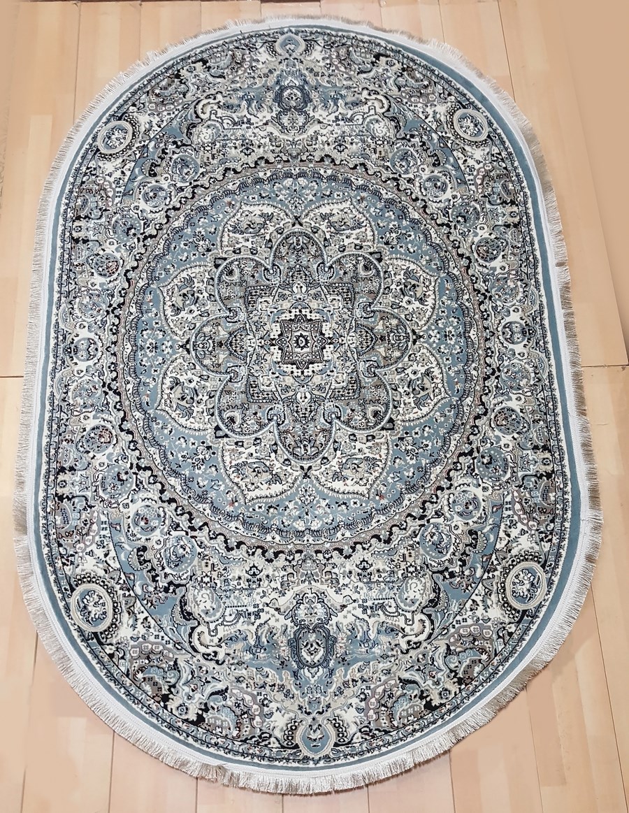 фото Ковер sofia rugs shiraz 0035 овал голубой 120x120