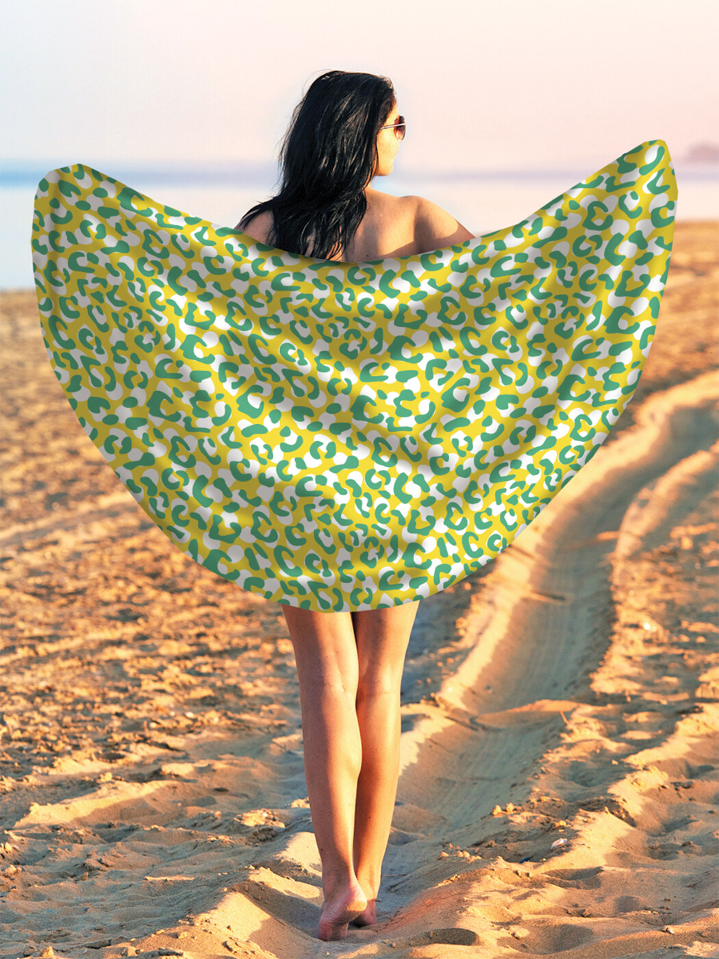 

Парео и Пляжный коврик JoyArty "Салатовый леопард", трикотаж 150 см, Зеленый, Салатовый леопард