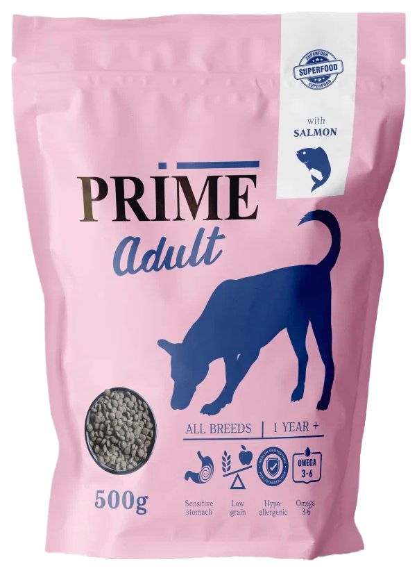 Сухой корм для собак Prime Healthy Skin&Coat здоровая кожа и шерсть с лососем, 2 кг