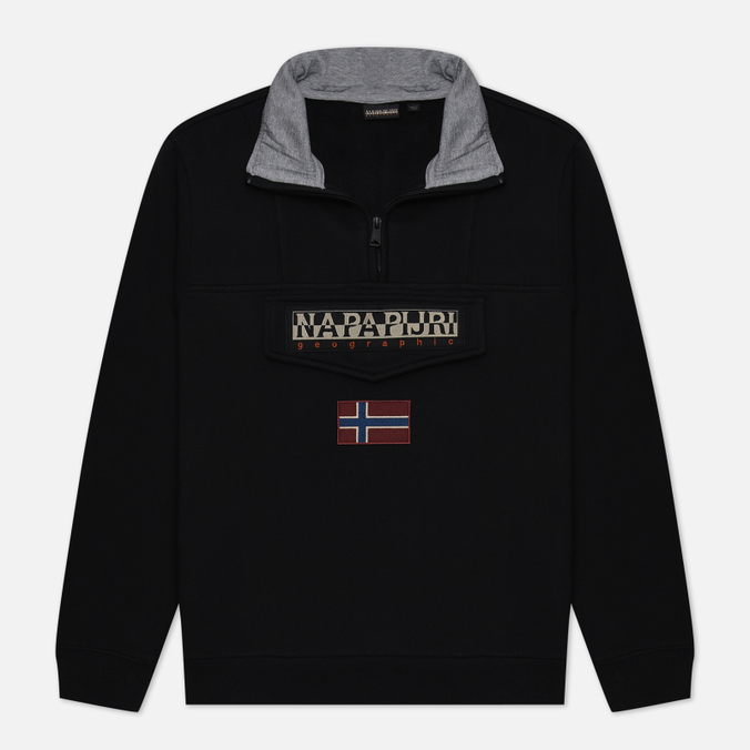 

Мужская толстовка Napapijri Burgee Half Zip чёрный, Размер XXL, Черный, Burgee Half Zip