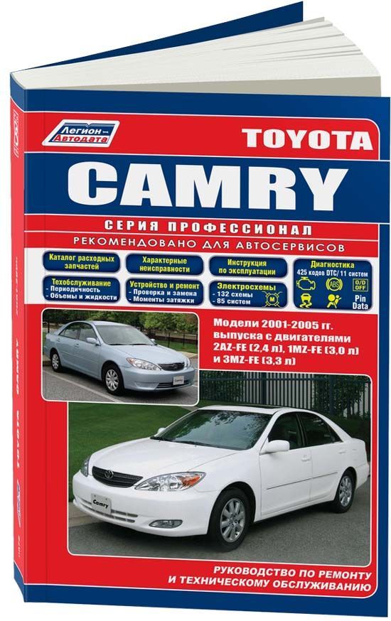 

Toyota Camry 2001-05 бенз. 2AZ-FE (2,4) 1MZ-FE (3,0 л) 3MZ-FE (3,3) Серия ПРОФЕСС...
