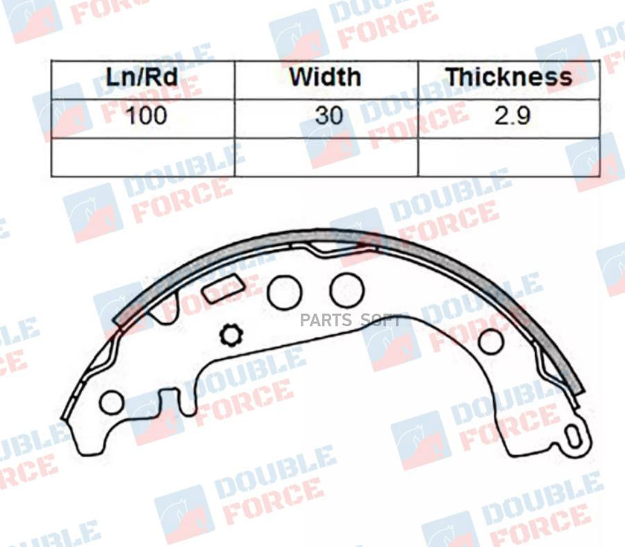

Тормозные колодки DOUBLE FORCE барабанные DFS8673
