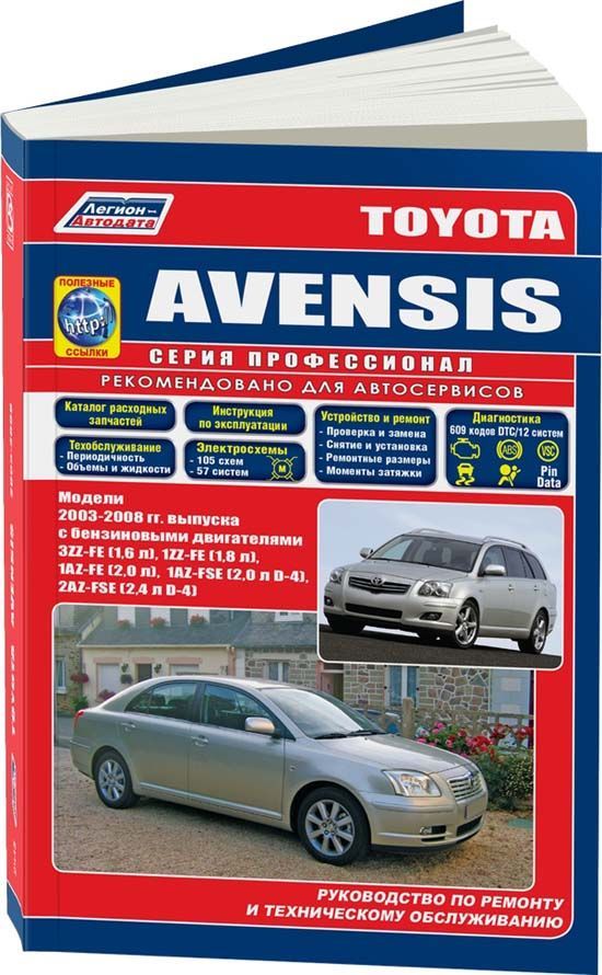 

Toyota Avensis 2003-08 бенз.3ZZ-FE (1,6) 1ZZ-FE (1,8) 1AZ-FE (2,0) 1AZ-FSE (2,0) ...