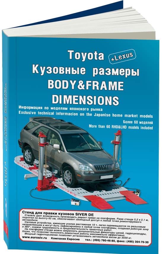 

Кузовные размеры Toyota + Lexus. Правый и левый руль