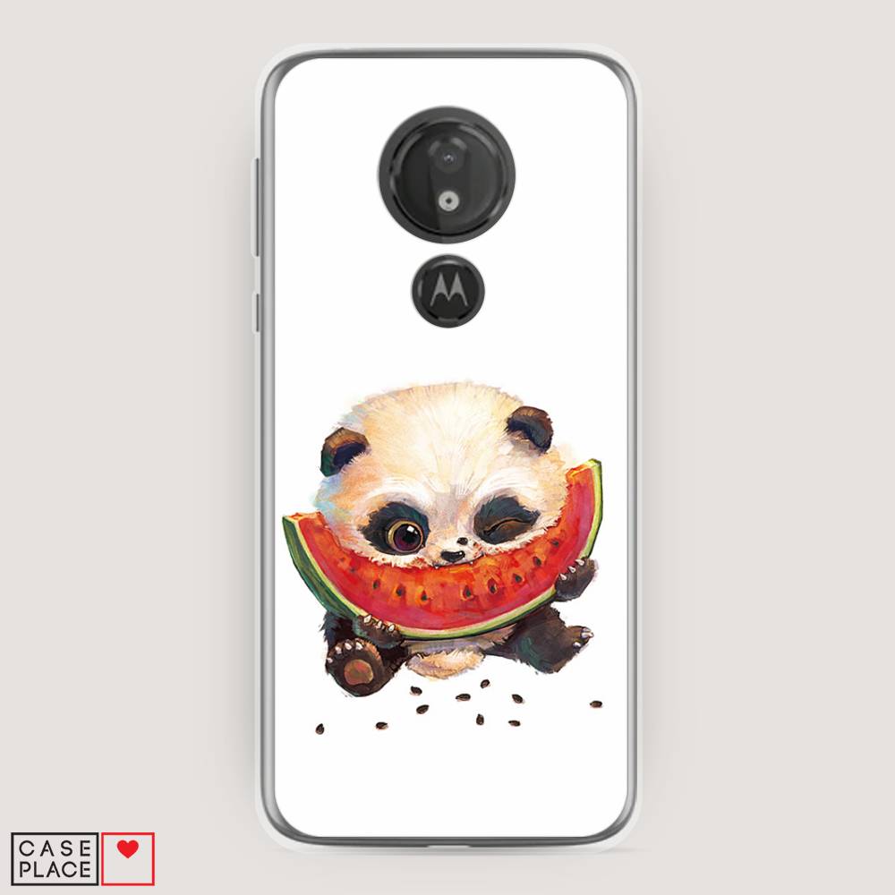 

Чехол Awog на Motorola Moto G7 Power / Моторола Мото G7 Power "Малыш панды с арбузом", Разноцветный, 241350-1