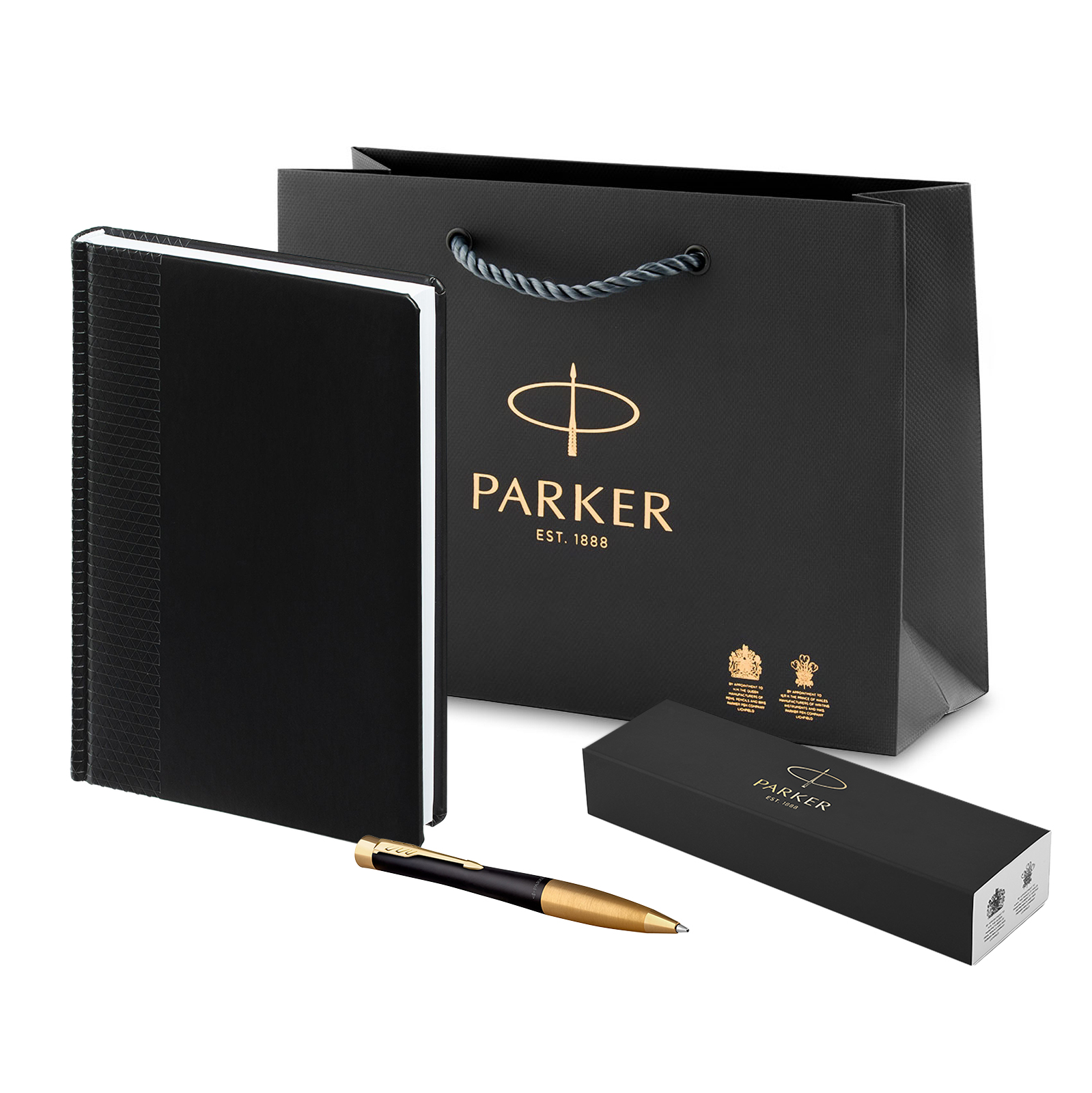 

Подарочный набор с ручкой Parker Urban Core Black GT и ежедневник экокжа А5