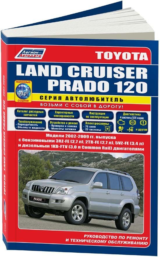 

Toyota Land Cruiser Prado 120 2002-09 бенз 3RZ-FE (2,7)/2TR-FE (2,7)/5VZ-FE (3,4)...