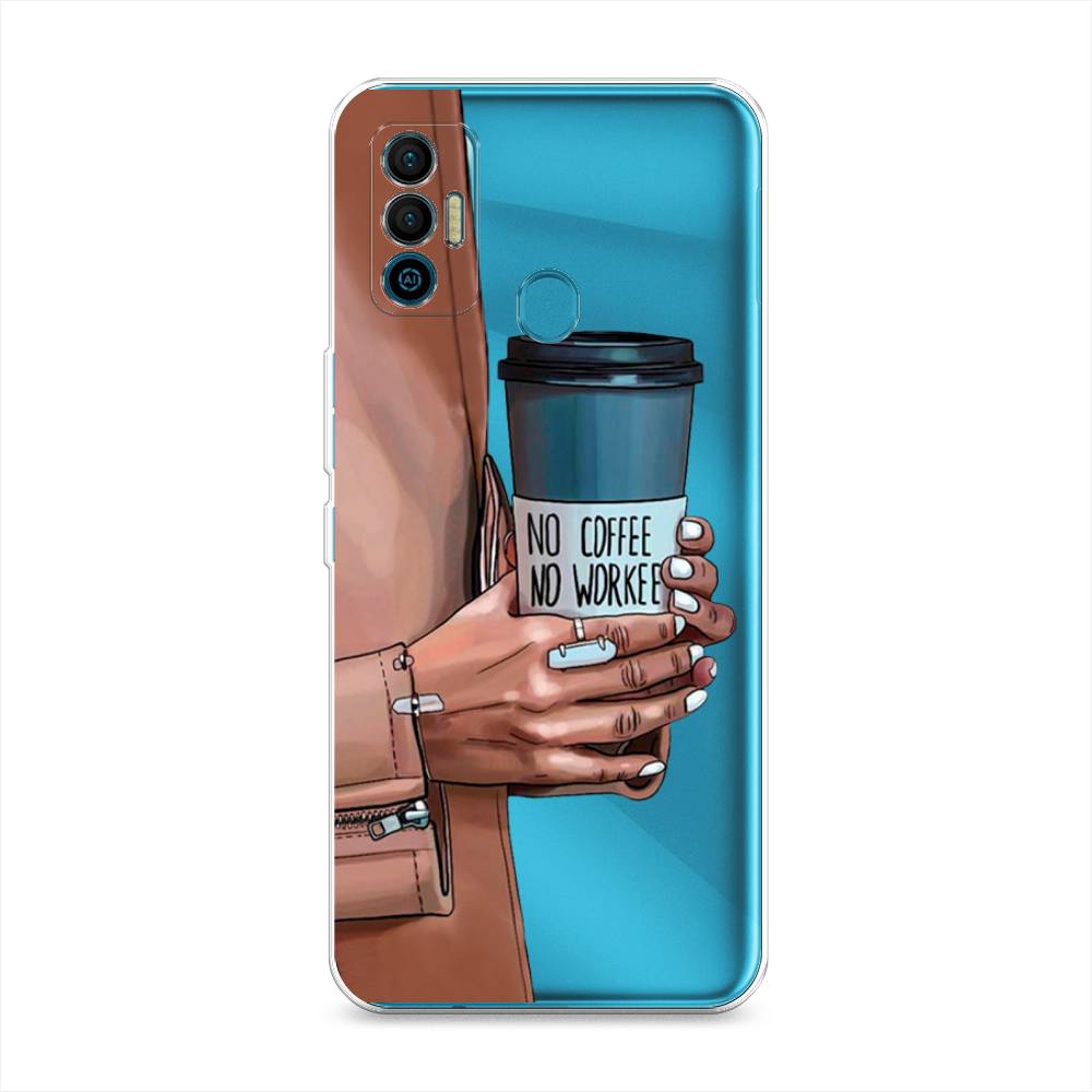 

Чехол Awog на Tecno Spark 7 "No coffee", Разноцветный, 301050-7