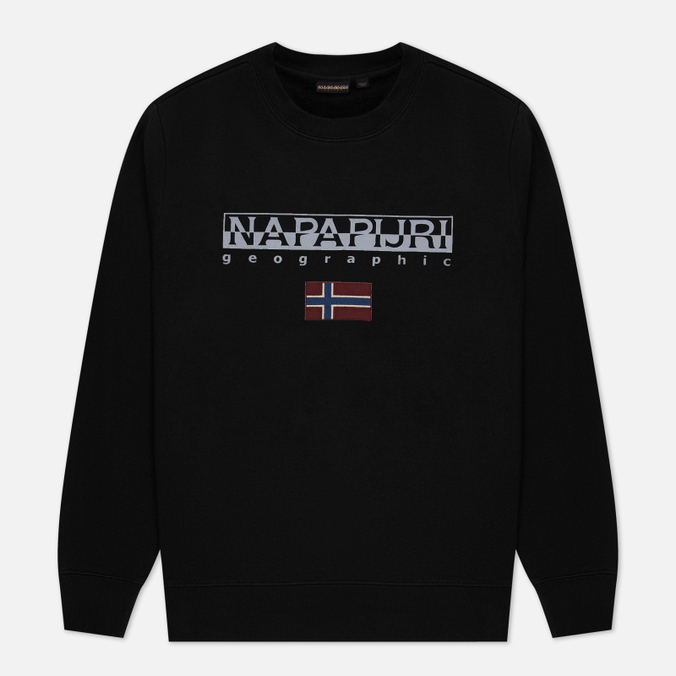 

Мужская толстовка Napapijri Ayas Crew Neck чёрный, Размер L, Черный, Ayas Crew Neck