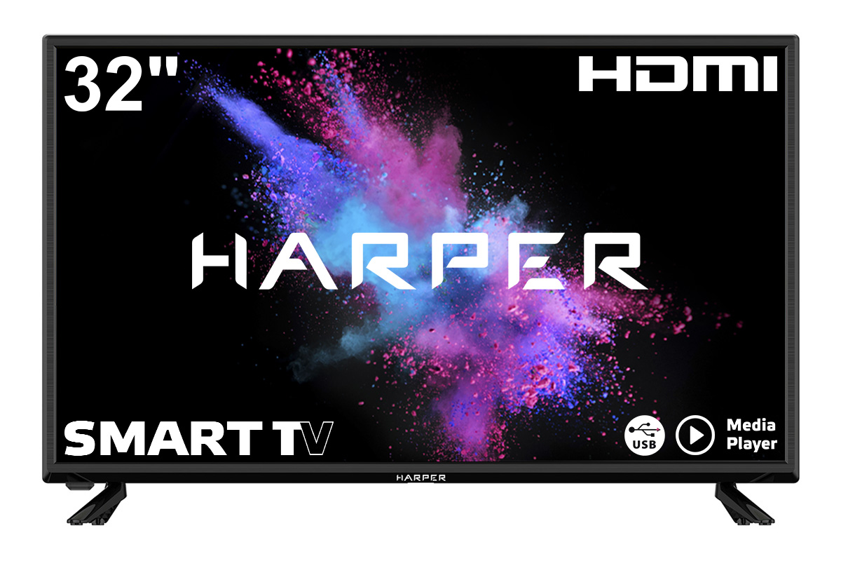 фото Led телевизор hd ready harper 32r670ts new