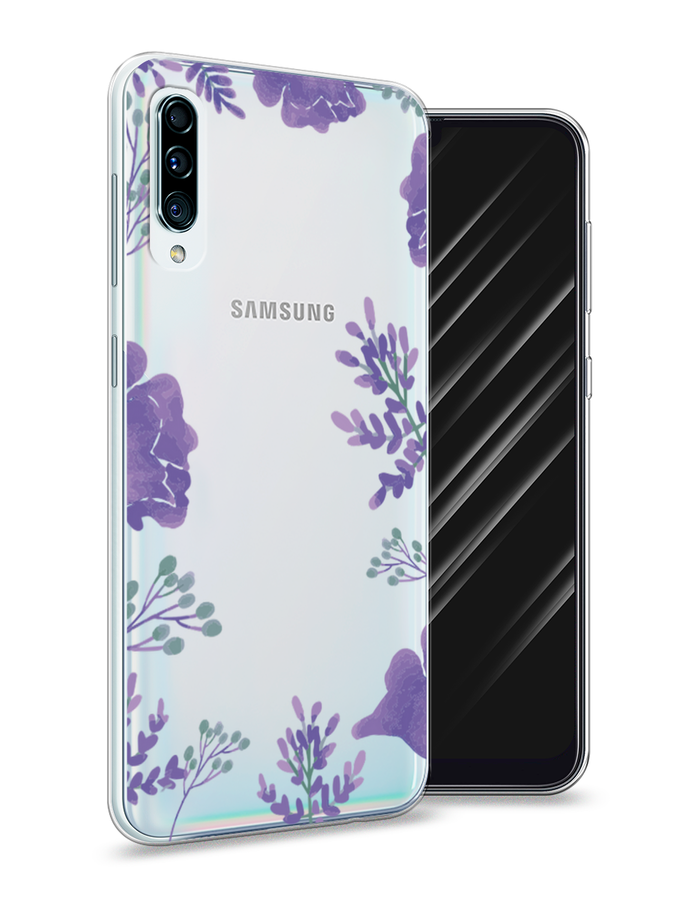 

Чехол Awog на Samsung Galaxy A50 "Сиреневая цветочная рамка", Разноцветный, 27750-8