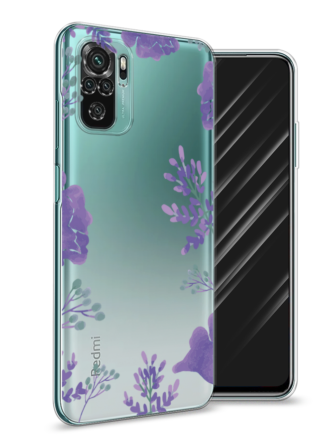 

Чехол Awog на Xiaomi Redmi Note 10 "Сиреневая цветочная рамка", Разноцветный, 39750-8