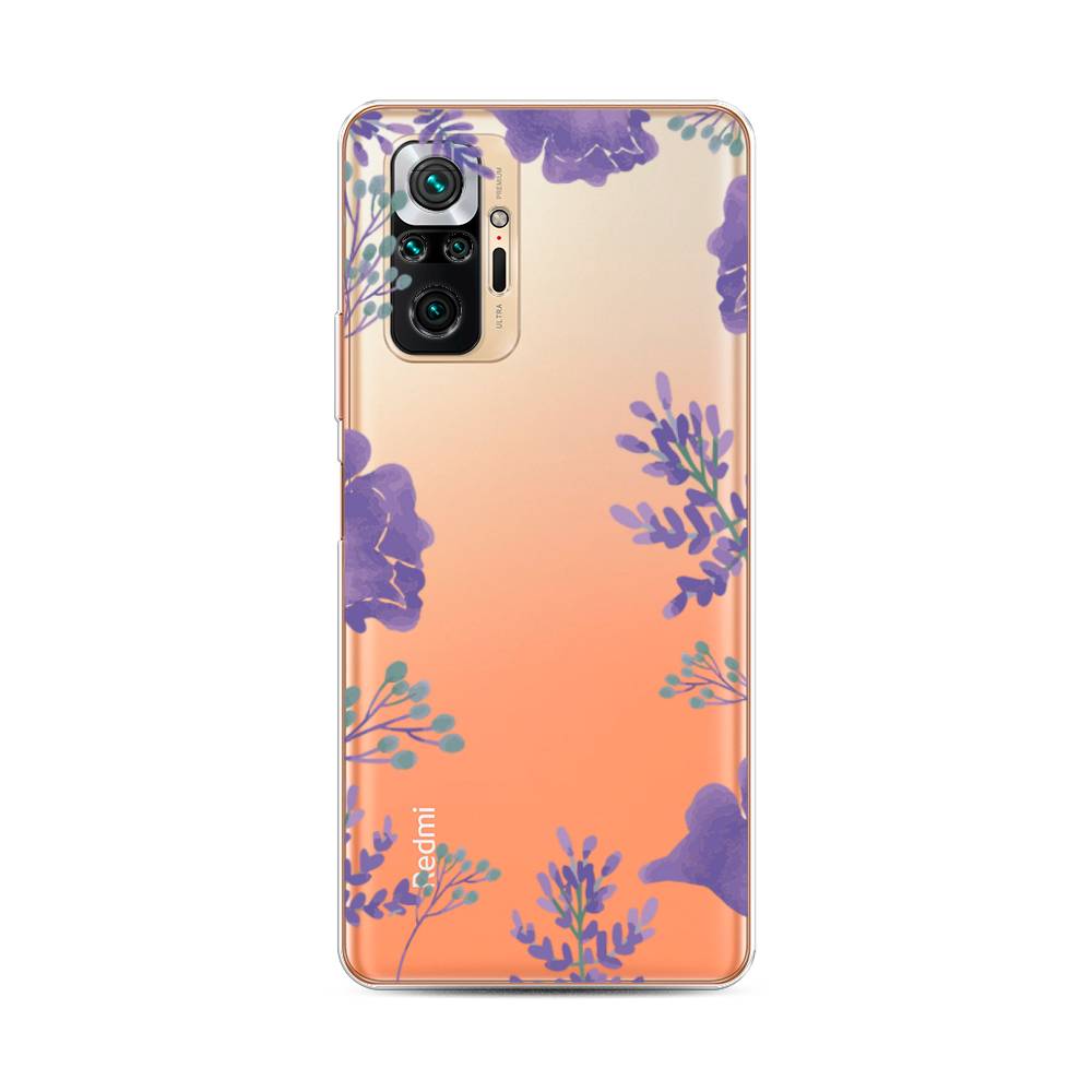 фото Чехол awog "сиреневая цветочная рамка" для xiaomi redmi note 10 pro