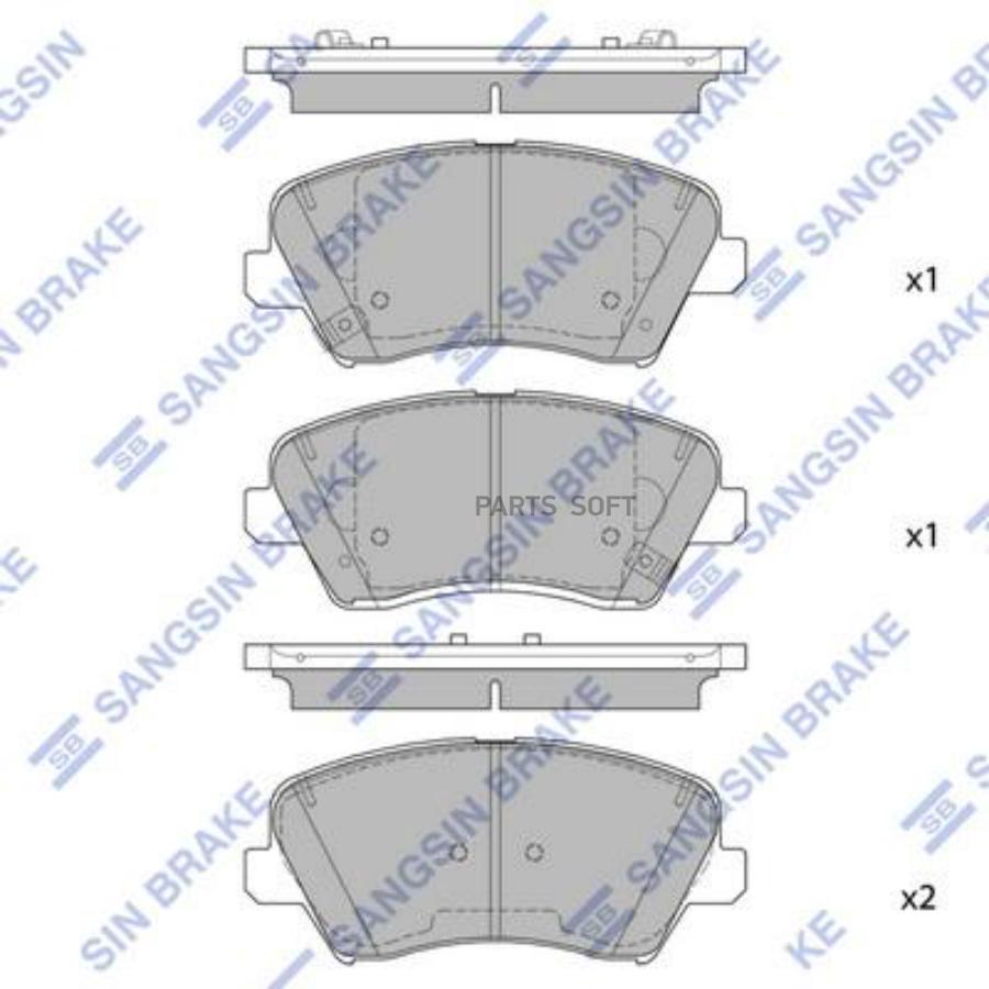 Тормозные колодки Sangsin brake передние дисковые SP1842