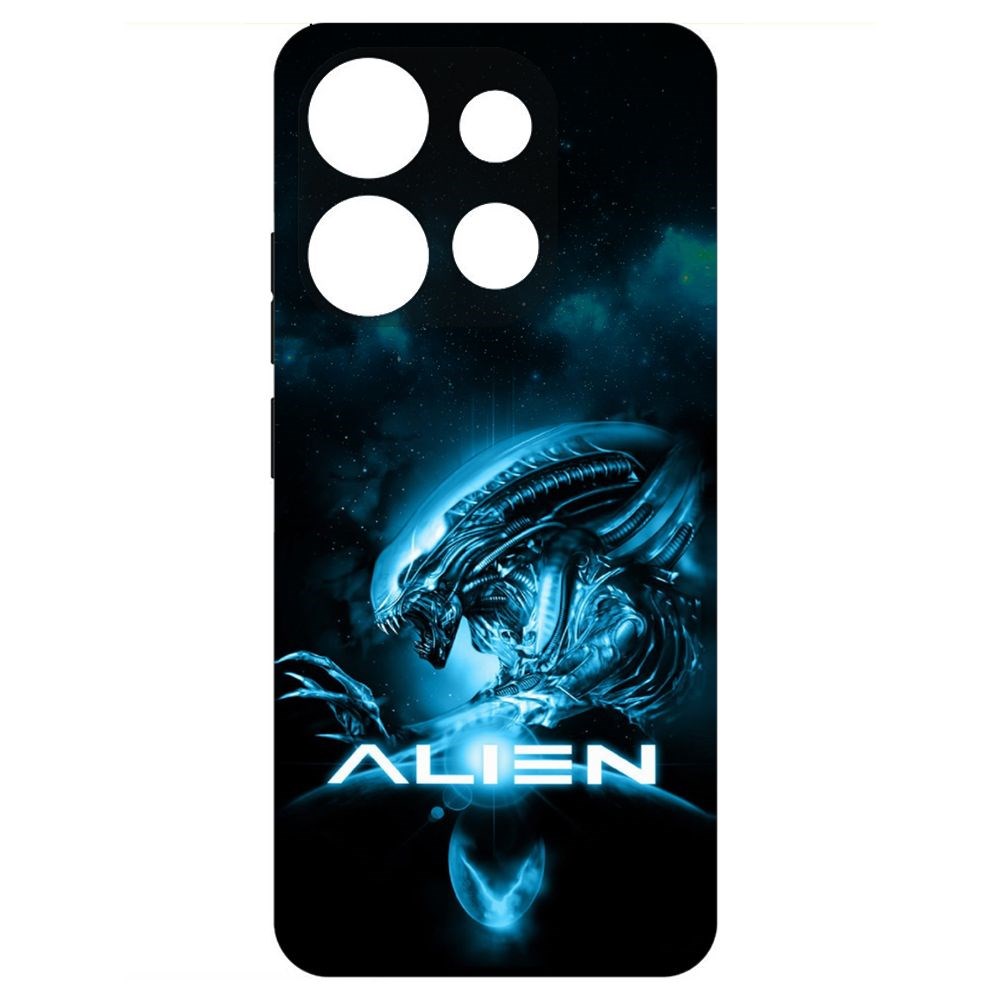 

Чехол-накладка Krutoff Soft Case Чужой. Космос для TECNO POP 7 Pro черный